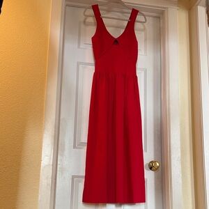 Rails Raquel Dress M Red Midi Keyhole BNWT